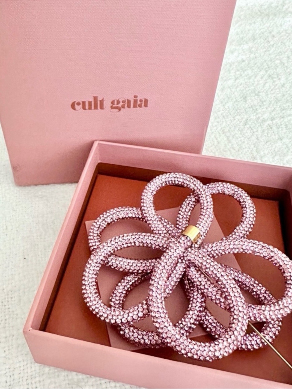 Cult Gaia Bloom Brooch in Pink